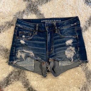 American Eagle Hi-Rose Shortie Shorts